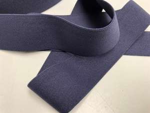 Blød elastik - velegnet til undertøj, 4 cm, marineblå